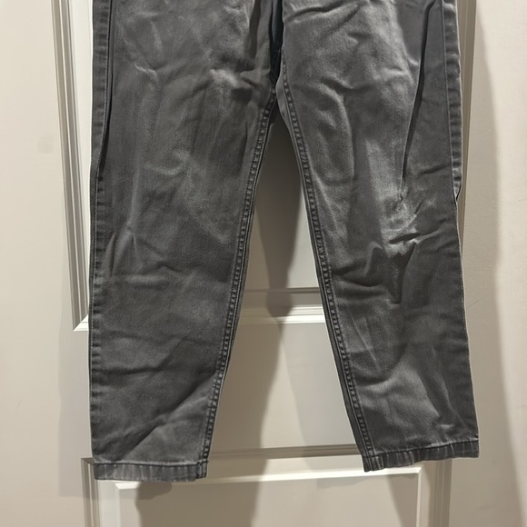 H&M Kids PullOn drawstring Joggers grey denim Pants faux fly pockets size 12 - Picture 4 of 11